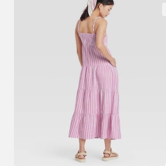 Universal Thread Pink Stripe Maxi Dress - Picture 2 of 15